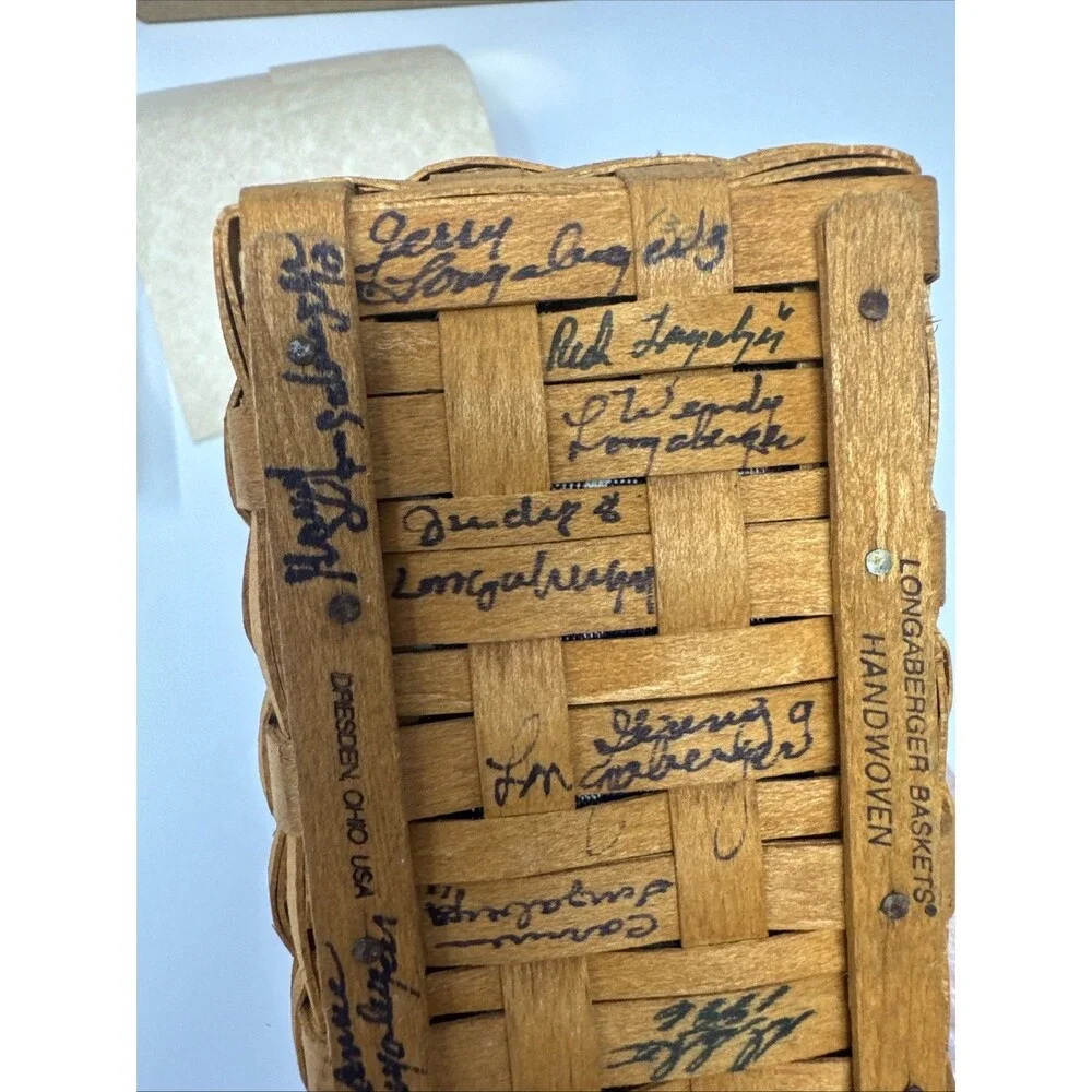 Longaberger CC 1996 JW Miniature Market Basket Combo MANY FAMILY SIGNATURES Look